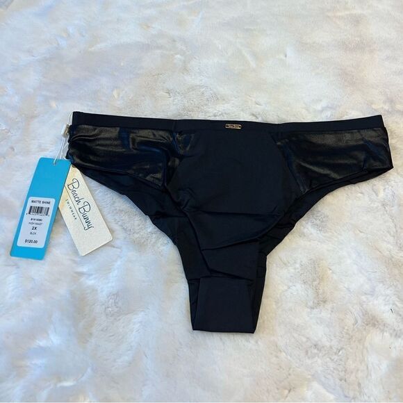 MATTE SHINE BEACH BUNNY HIGH WAISTED BOTTOM. - Picture 4 of 8